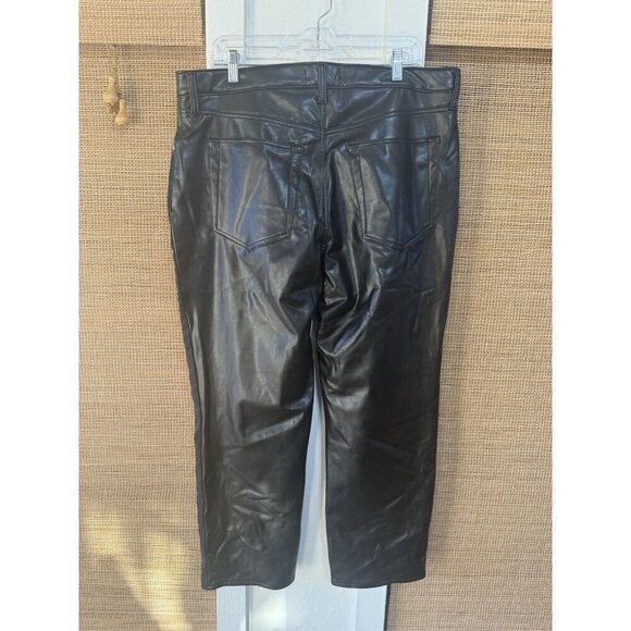 Abercrombie & Fitch Mixed Fabric Ultra High Rise Ankle Straight Jean 34/18R - Picture 2 of 7